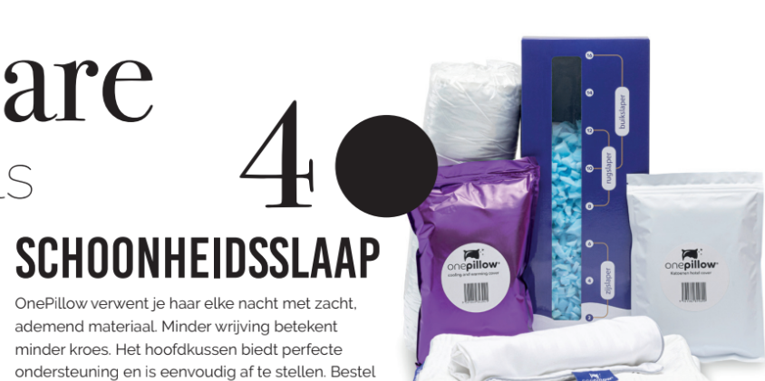 OnePillow gespot in de Marie Claire!